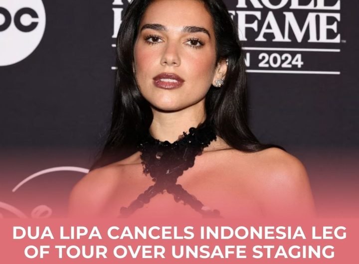 Glastonbury headliner Dua Lipa has cancelled the Indonesian leg of her Asian tour, citing unsafe staging.