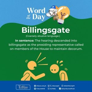 Have you ever heard today's word of the day? According to Merriam-Webster, origins trace back to London's Billingsgate fish market during Roman times,