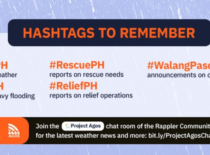 Here are hashtags to remember for #PepitoPH. Stay alert and safe! #WeatherAlert