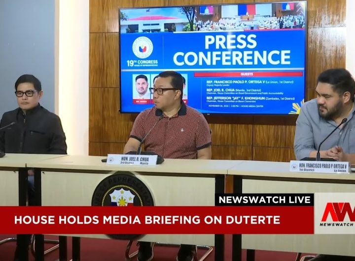 House holds media briefing on Duterte | Newswatch Live