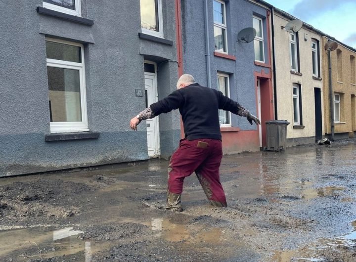 Hundreds of homeowners in England and Wales battle floodwaters after weekend storm