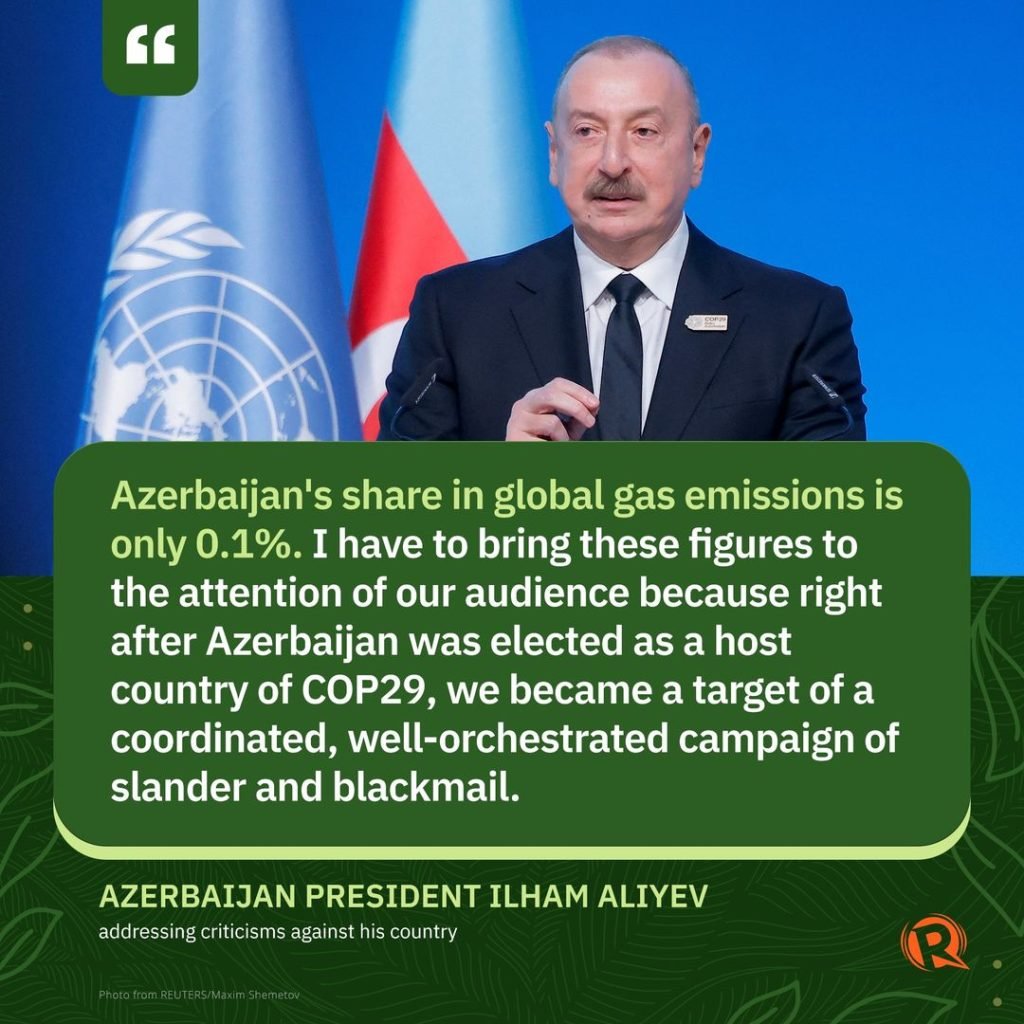 In his opening speech in Baku, Azerbaijan President Ilham Aliyev addresses critics who he said were advocating for a COP29 boycott. #COP29 #COP29Azerb