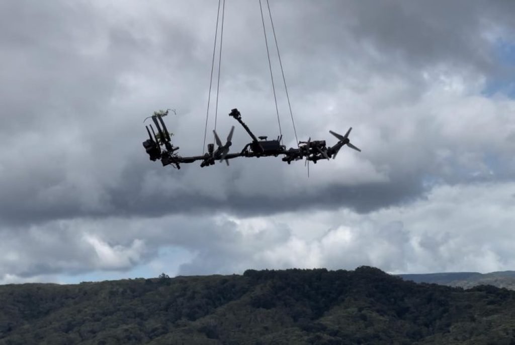 Collecting Arm Hanging From Drone