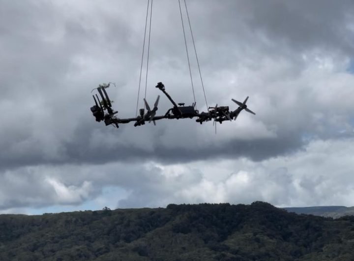 Collecting Arm Hanging From Drone