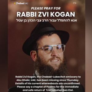 Israeli, Emirati officials investigate disappearance of Chabad rabbi Zvi Kogan