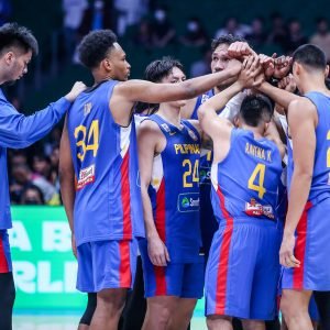 FILE–AJ Edu and Kai Sotto during Gilas Pilipinas