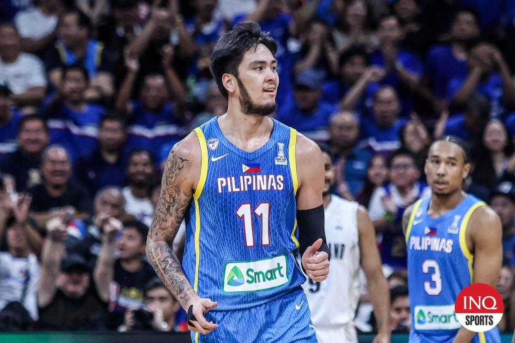 Gilas Pilipinas' Kai Sotto during a game against New Zealand in the Fiba Asia Cup 2025 qualifiers.