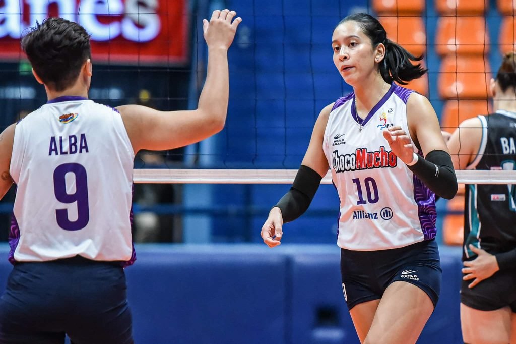 Choco Mucho Flying Titans' Kat Tolentino during a PVL All-Filipino Conference game