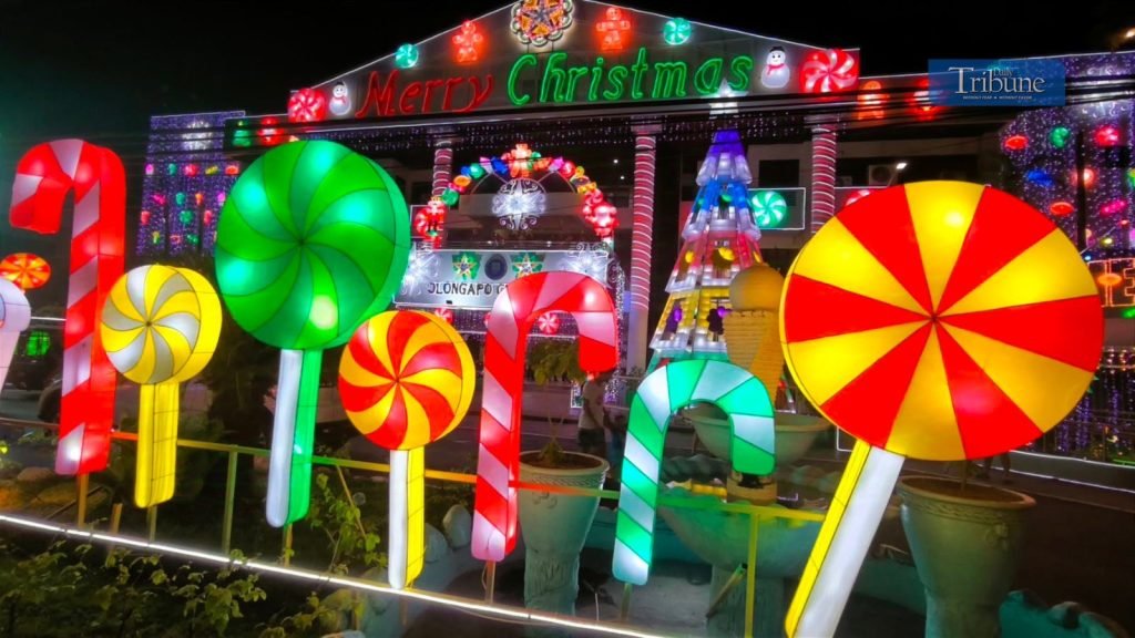 LOOK: Colorful lights illuminate Olongapo City Hall as the city government officially kicks off the Christmas season on Tuesday, 19 November 2024. | v