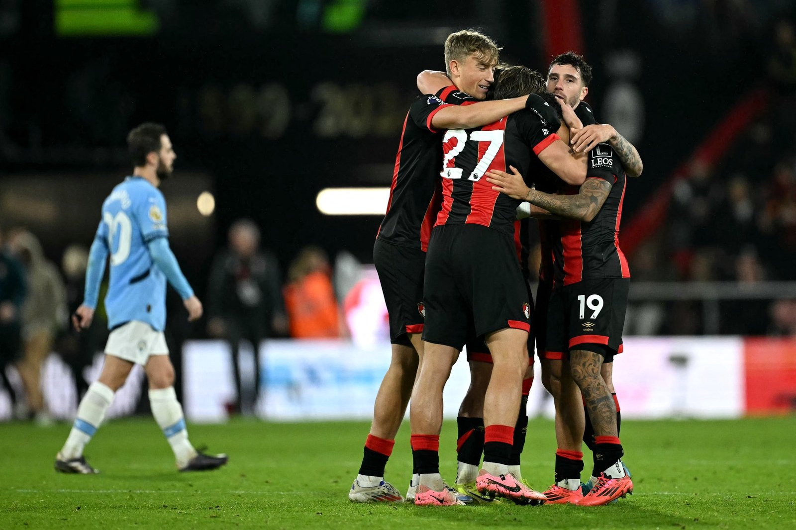 Manchester City suffer shock 2-1 Premier League loss at Bournemouth