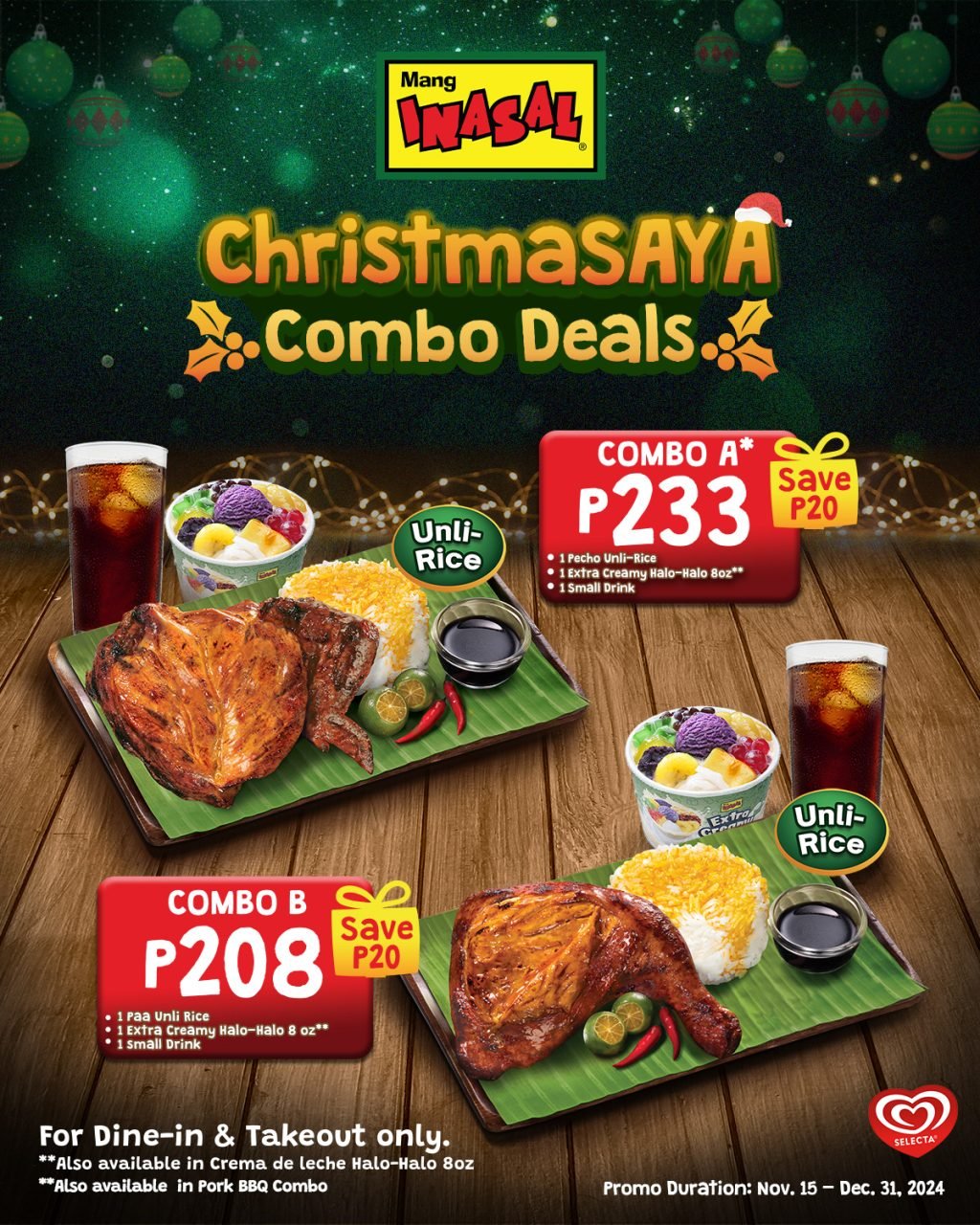 Mang Inasal spreads holiday cheer with ChristmaSAYA Combo Deals