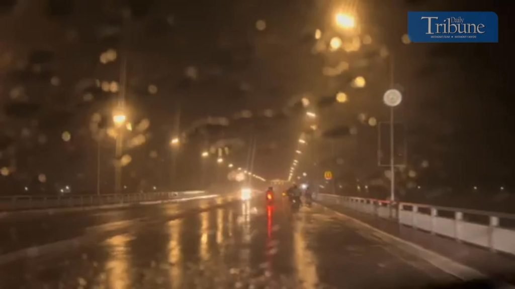 Motorcycle riders brave strong winds on Laoag’s Gilbert Bridge amid #MarcePH