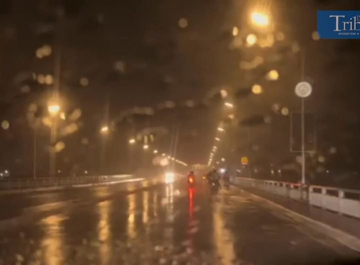 Motorcycle riders brave strong winds on Laoag’s Gilbert Bridge amid #MarcePH