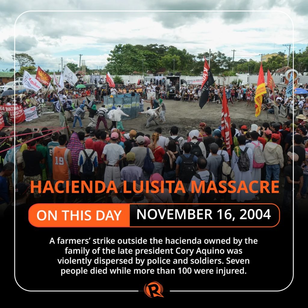 #OnThisDay 20 years ago was the Hacienda Luisita massacre.