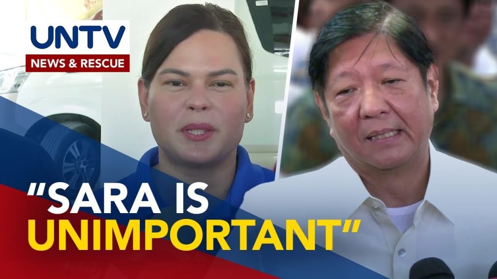 PBBM, kinumpirma na galing sa kaniya ang mensahe na nagsasabing "unimportant” si VP Sara