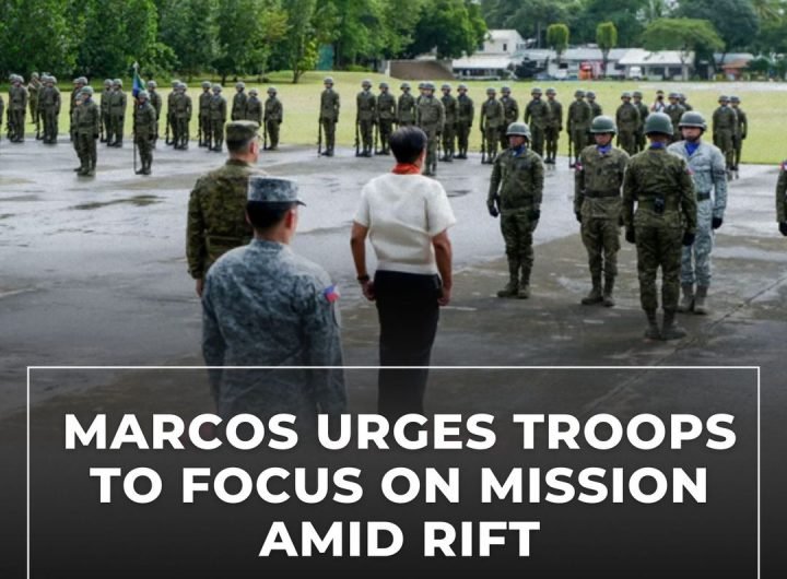 President Ferdinand “Bongbong” R. Marcos Jr. on Friday called on members of the armed forces to stay focused on their mission and avoid being distract