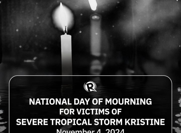 President Ferdinand Marcos Jr.’s Proclamation No. 728 declares Monday, November 4, a day of national mourning for the victims of Severe Tropical Storm