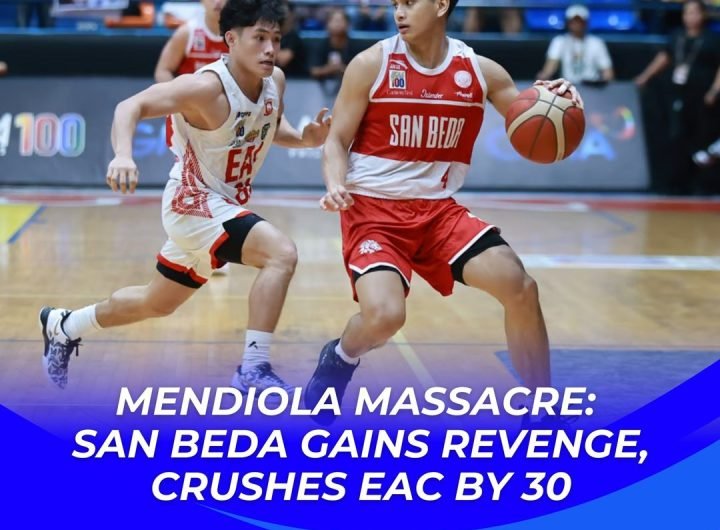 San Beda University played with fire in its eyes as it crushed hapless Emilio Aguinaldo College by 30, 89-59, in Season 100 National Collegiate Athlet