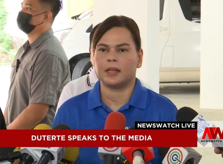 Sara Duterte speaks to the media at VMMC | NewsWatch Live