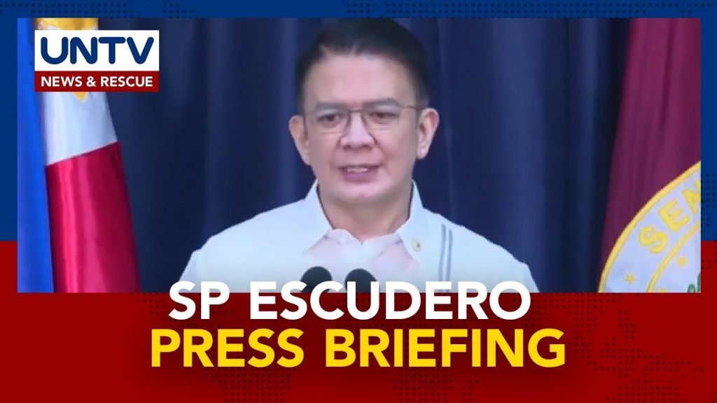 Senate President Francis ‘Chiz’ Escudero at the Senate regular press briefing | October 22, 2024