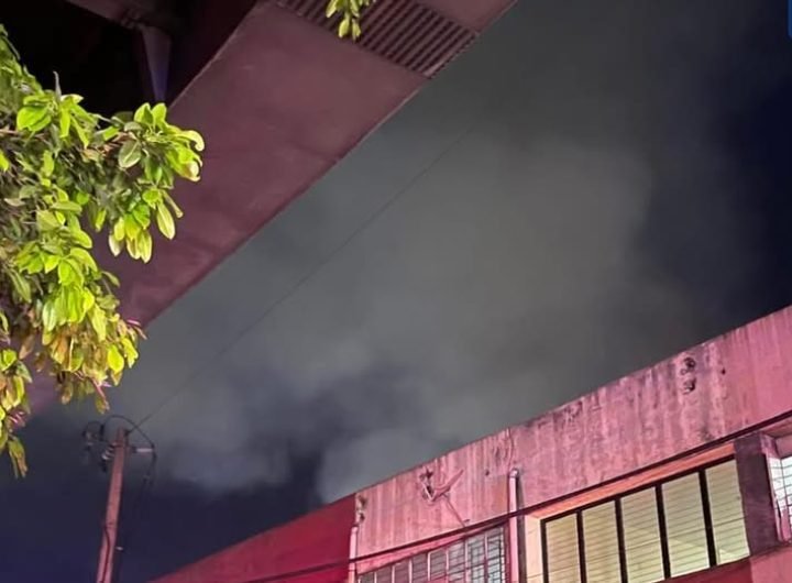 Several residents of Manila have sought refuge on the sidewalks of Recto Avenue, near the Recto LRT Station, following a f*re that engulfed a resident