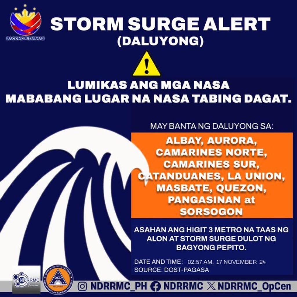 Storm Surge Alert: Typhoon #PepitoPH