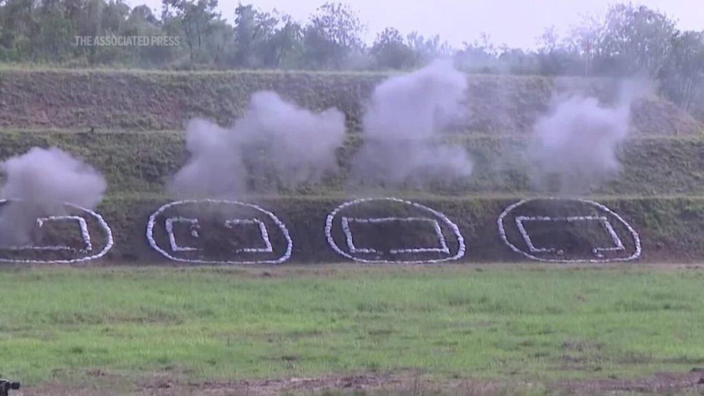 Taiwan's military holds first live-fire drills with anti-tank rockets developed on the island