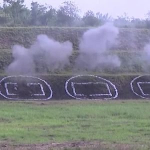 Taiwan's military holds first live-fire drills with anti-tank rockets developed on the island