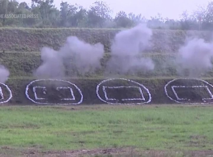 Taiwan's military holds first live-fire drills with anti-tank rockets developed on the island