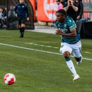 Teenaged Shola Jimoh impresses at men's soccer training session, offering evidence of CPL development strategy