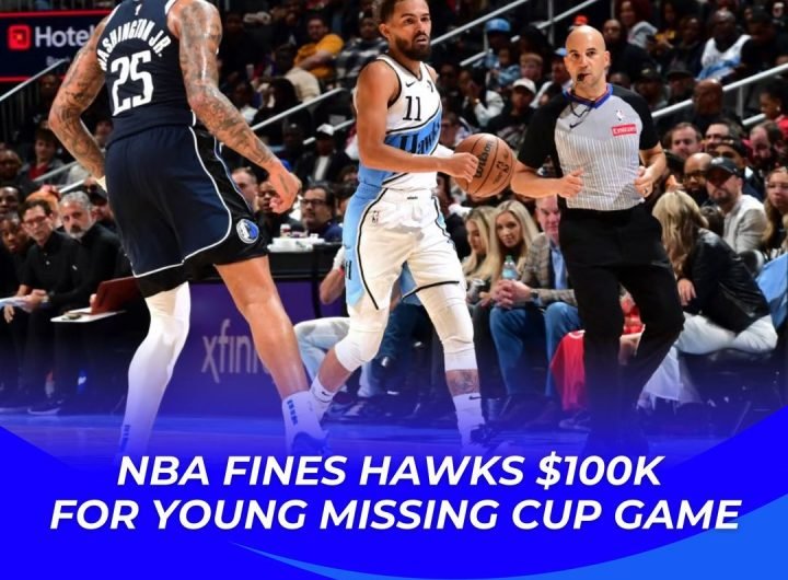 The Atlanta Hawks were fined $100,000 by the NBA on Tuesday after a league investigation into star guard Trae Young missing an NBA Cup game two weeks