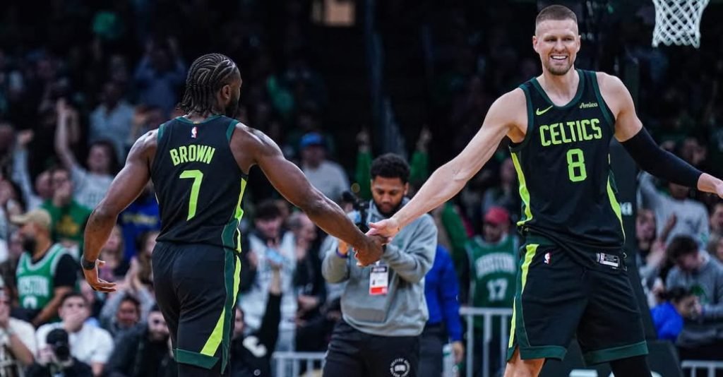 The Celtics tie the NBA record for three-pointers in a quarter as they claim their sixth straight win by giving the Clippers a 32-point romp