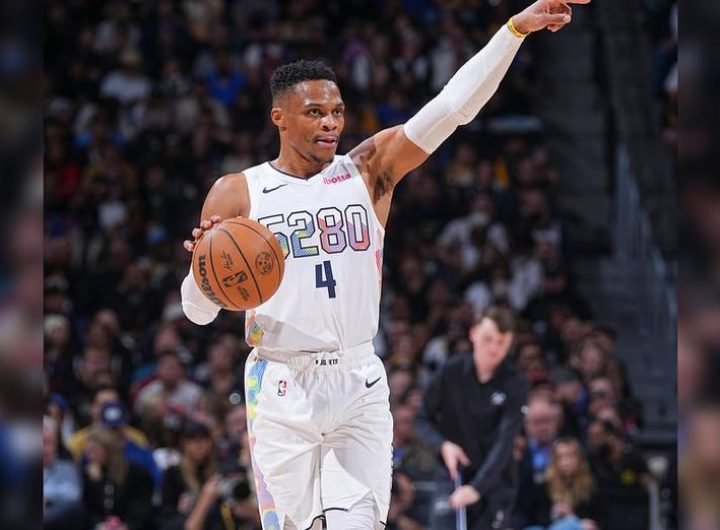 The National Basketball Association (NBA) fined Denver guard Russell Westbrook $35,000 for making an obscene gesture during the fourth quarter of the