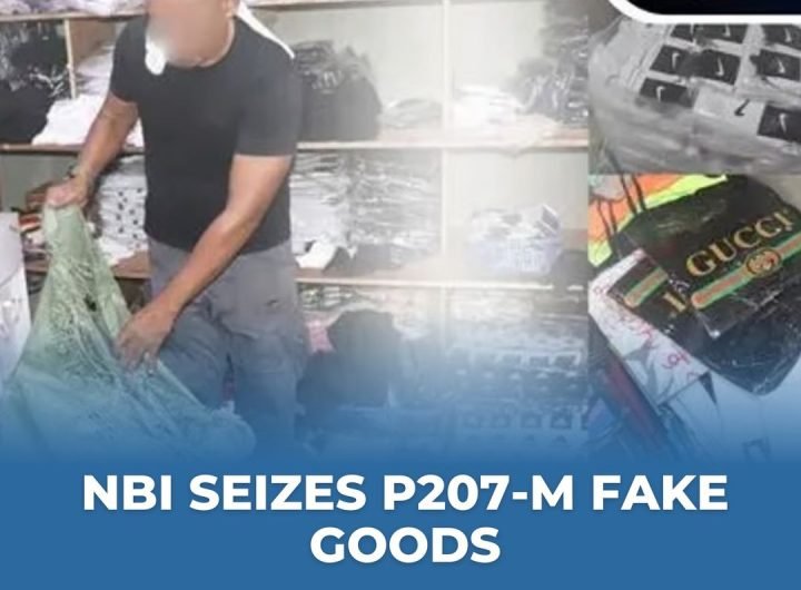 The National Bureau of Investigation seized P207 million worth of fake clothing and beauty products in a series of operations in Metro Manila and Bula