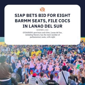 The Serbisyong Inklusibo Alyansang Progresibo (SIAP) party’s bets for Lanao del Sur’s parliamentary district seats in the Bangsamoro Autonomous Region