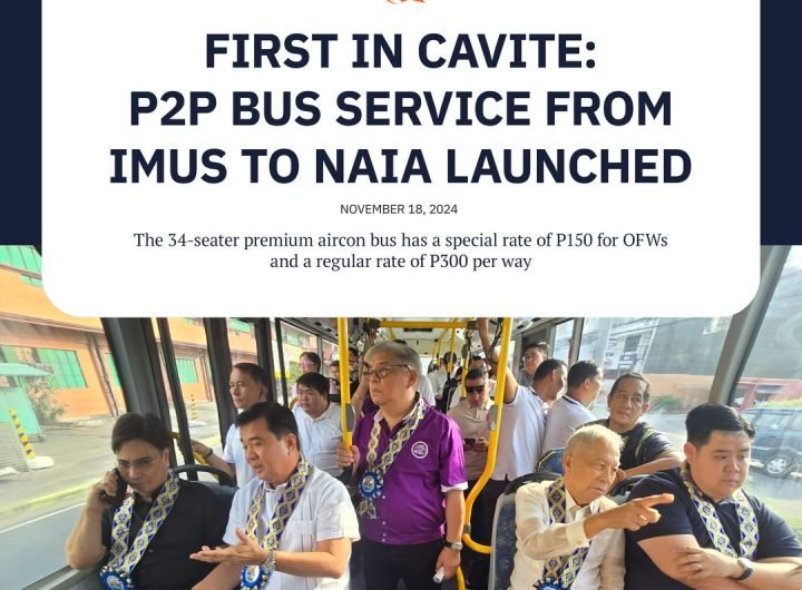 The UBE Express, in partnership with the city government of Imus and The District Imus, launched Cavite’s first P2P bus service from Imus to all termi