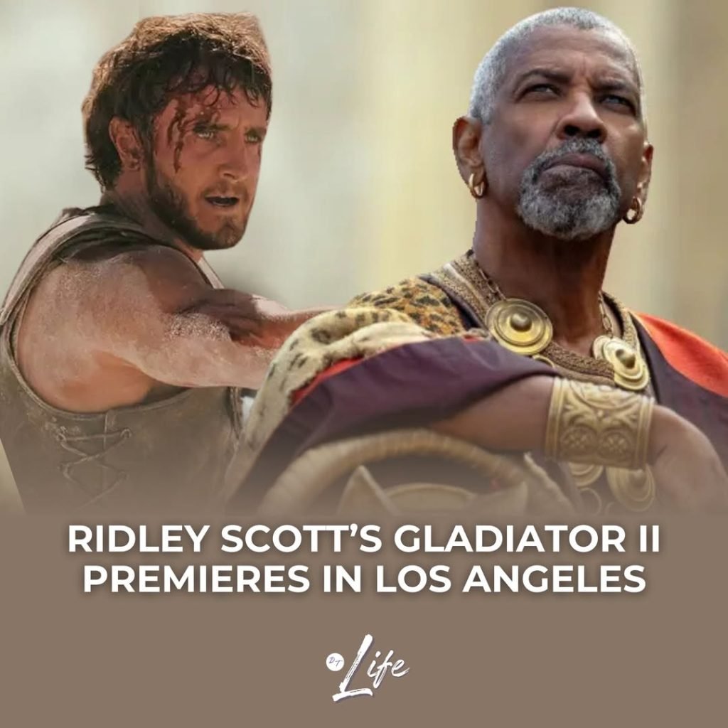 The highly anticipated sequel to Ridley Scott’s 2000 classic, Gladiator, debuted on the red carpet at the TCL Chinese Theatre in Los Angeles.