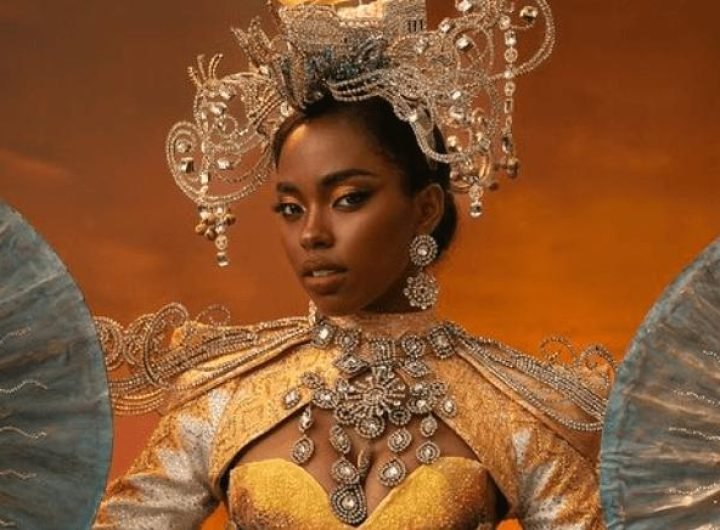 The intricate costume of Miss Universe Philippines Chelsea Manalo showcases Christian and Islamic influences introduced during the Galleon Trade.