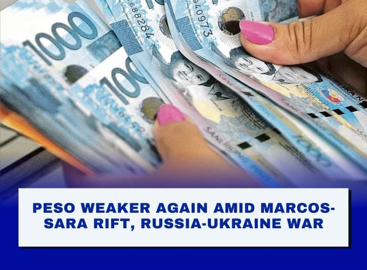 The peso depreciated again to P59 against the US dollar on Tuesday, the highest in over two years and the fifth time in recent days as the Russia-Ukra