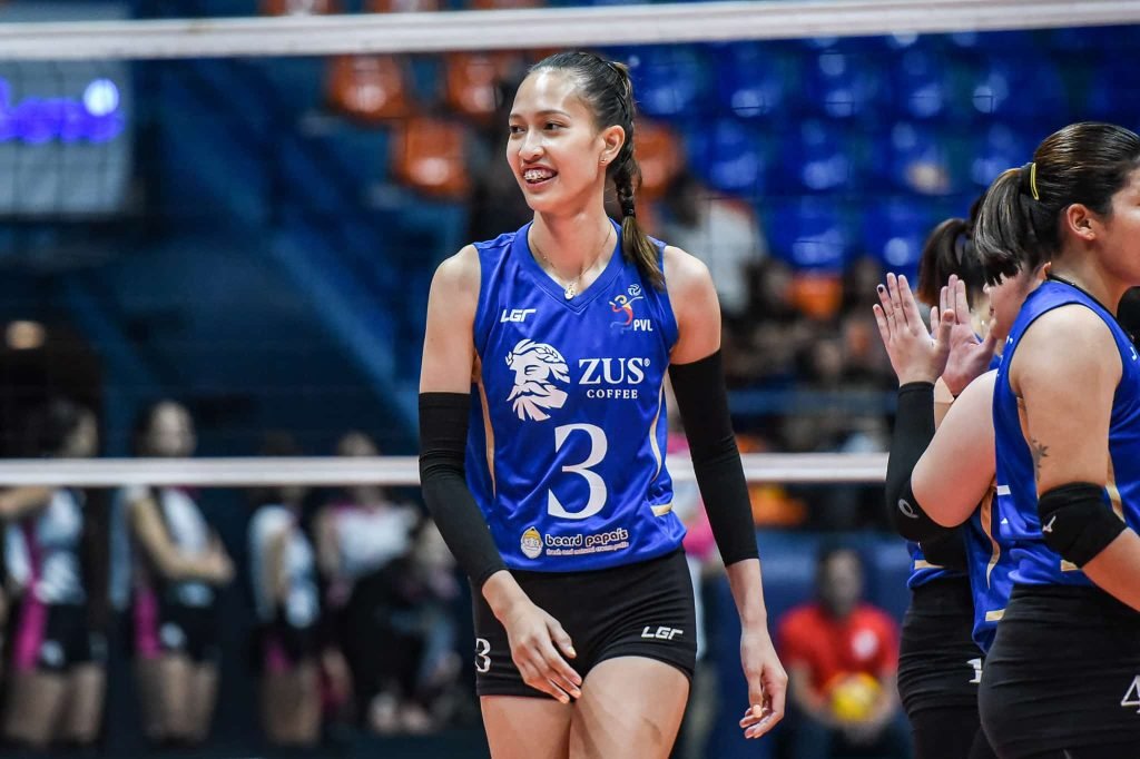 ZUS Coffee Thunderbelles rookie Thea Gagate during her PVL All-Filipino Conference debut.