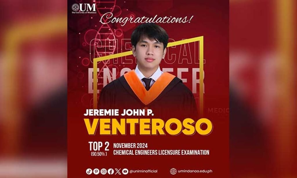 UM Student Ranks Second in 2024 ChemEng Exam