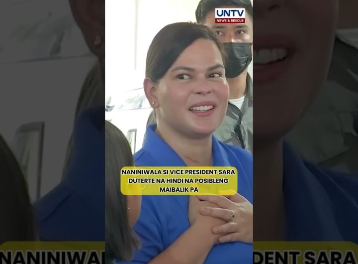 VP Sara Duterte, naniniwalang hindi na sila magkakaayos ni Pangulong Ferdinand Marcos Jr.