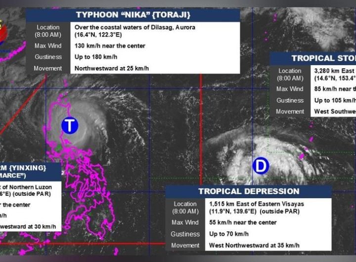 #WeatherAlert: The next tropical cyclone after Typhoon Nika (Toraji) is expected to enter the Philippine Area of Responsibility on Tuesday, November 1