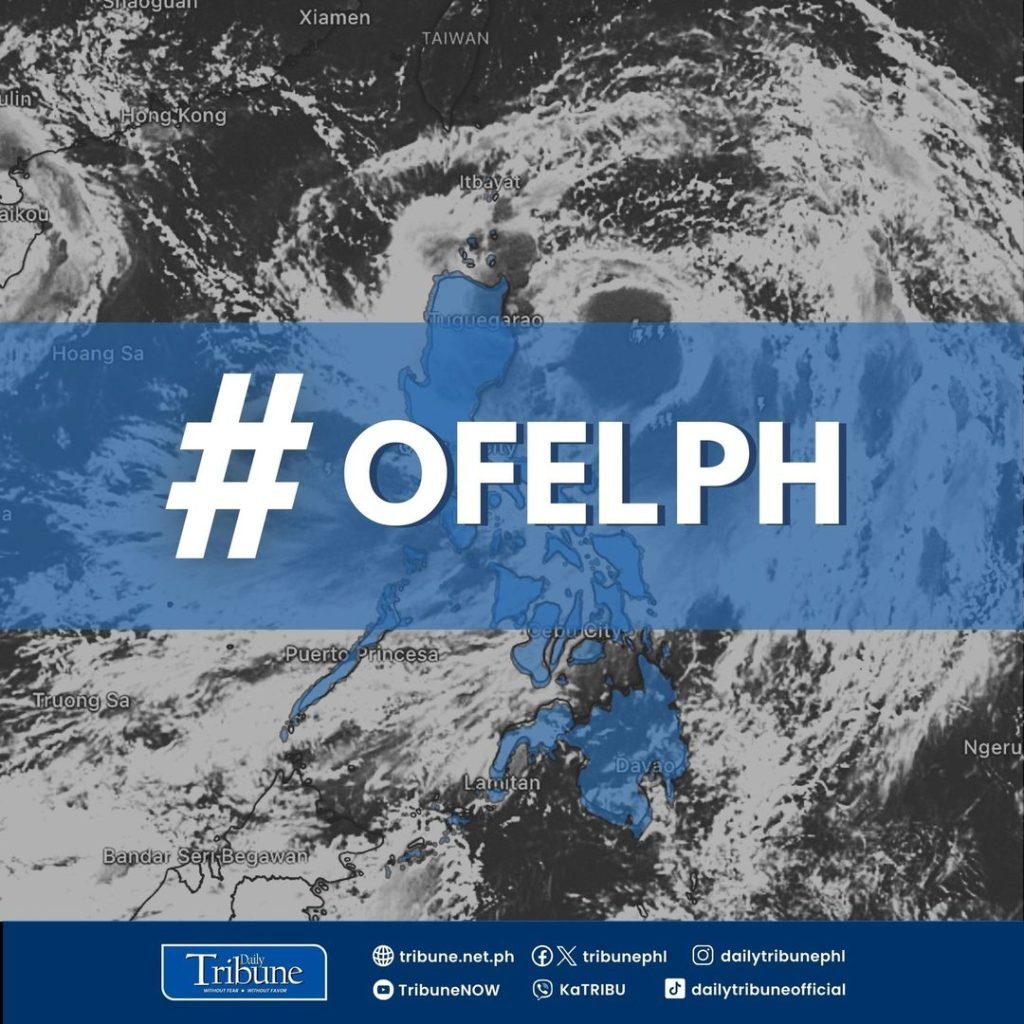 #WeatherUpdate: As of 8 AM today, #OfelPH has intensified into a super typhoon and is now nearing the vicinity of northeastern Cagayan. The storm is c