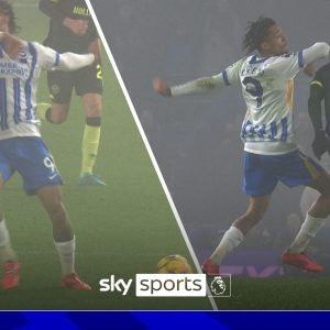 Brighton's Joao Pedro was cleared of a red card by VAR and no further action was taken against the Brazilian after appearing to swing an elbow towards Brentford's Yehor Yarmolyuk .