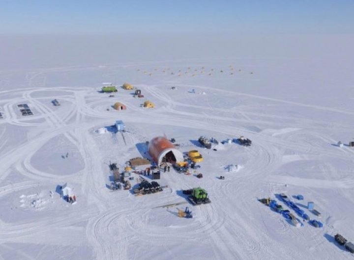 Aerial View of Antarctic Drilling Site