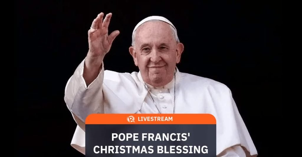 Pope Francis delivers his traditional 'Urbi et Orbi' blessing from Saint Peter's Basilica at 7 pm (Manila time) on Christmas Day, December 25.