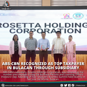 ABS-CBN Recognized as Top Taxpayer in Bulacan Through Subsidiary