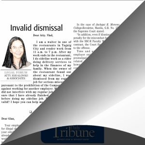 Applying the foregoing ruling of the Supreme Court to your case, while you may have violated the policy of the restaurant which prohibited working for