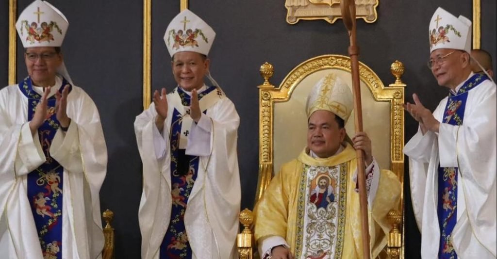 Bishop Elias Ayuban Jr. was ordained and installed on Tuesday as the new bishop of the Diocese of Cubao in Quezon City.